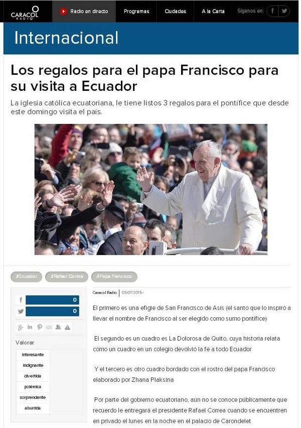 Caracol Radio, 5 de julio de 2015