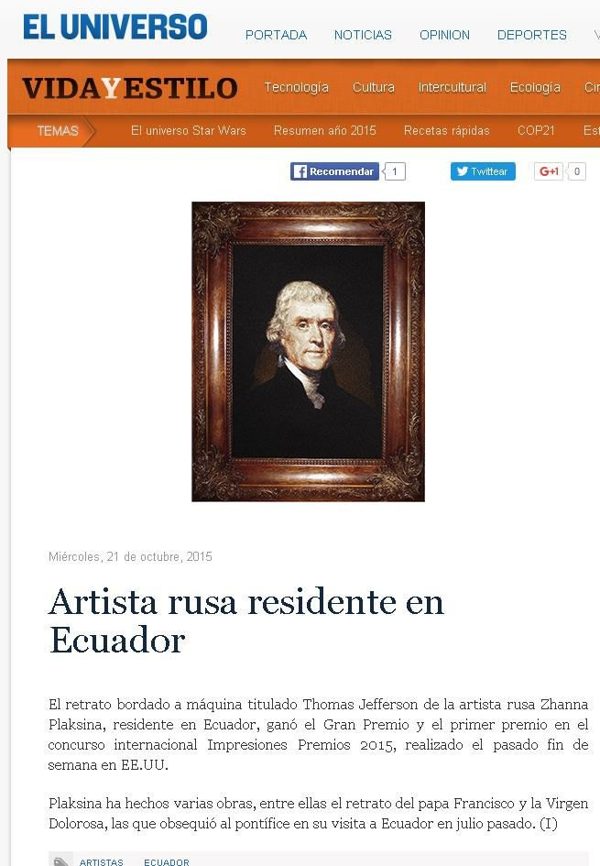 El Universo, sección Vida y Estilo, 21 de octubre de 2015